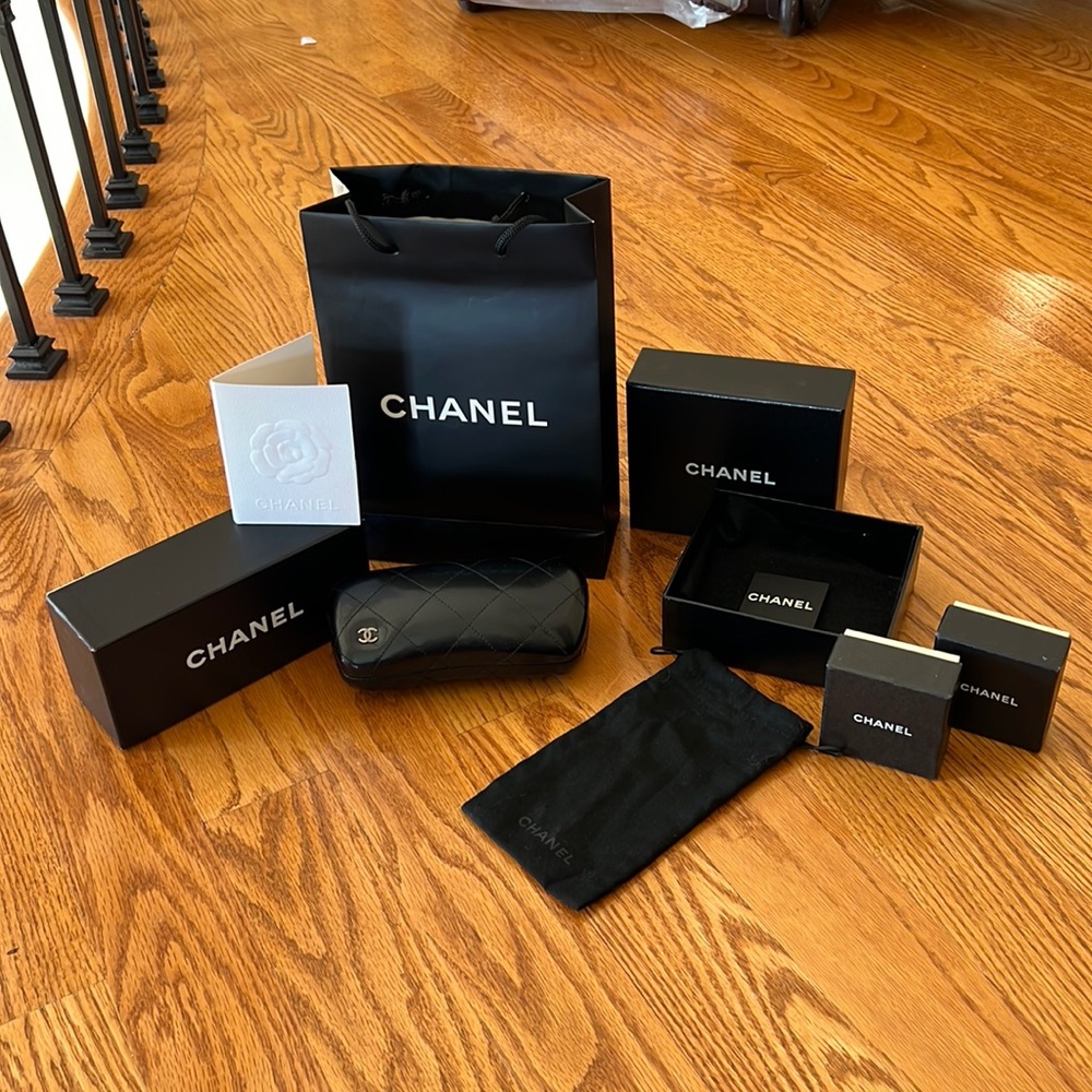 Chanel Quilted Glasses Case and Accessories